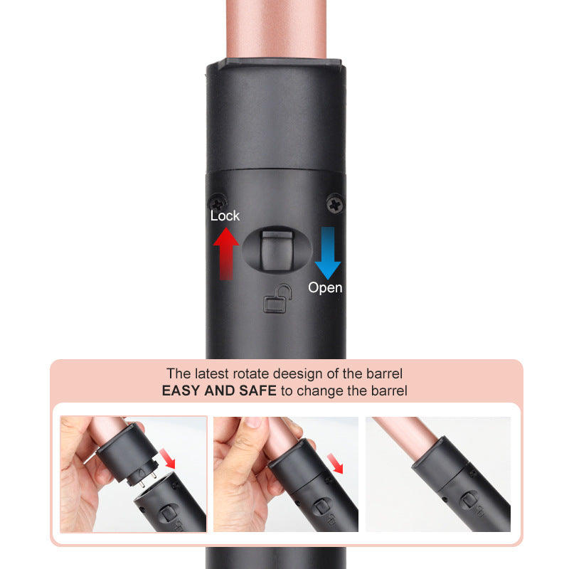 Hair Curling Wand 5 In 1 Hair Curlers Iron Set 1.25inch With 5 Ceramic Interchangeable Barrel For Long Short Hair Styling Tool 1inch Hairs Crimper For Women Gifts Birthday Christmas New Year Festival Hairstylist Essentials Styler Fast Heat Brush