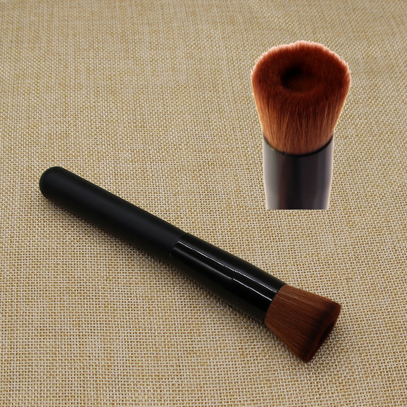 Versatile Flat Top Foundation Brush - Perfect for Liquid, Cream & Powder Makeup Application - Ideal for Blending, Stippling & Concealing - Nylon Bristles, Wooden Handle, Fragrance-Free