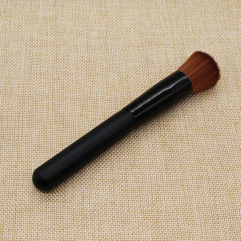 Versatile Flat Top Foundation Brush - Perfect for Liquid, Cream & Powder Makeup Application - Ideal for Blending, Stippling & Concealing - Nylon Bristles, Wooden Handle, Fragrance-Free