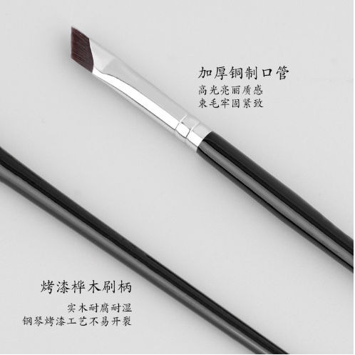 1/2/3pcs Multi-functional Ultra-thin Makeup Brushes with Oblique Angle, Fine Eyeliner Brush, Eyeshadow Brush, Angle Eyebrow Brush, Eye and Face Brush