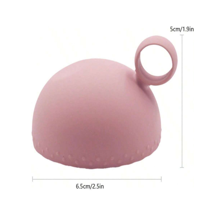1pc Makeup Brush Cleaner Bowl, Solid Color Silicone Scrubber Pad, Silicone Makeup Brush Cleaning Bowl, Brush Cleaning Mat For Cleaning Eyebrow Facial Brow Blush Eye Brushes