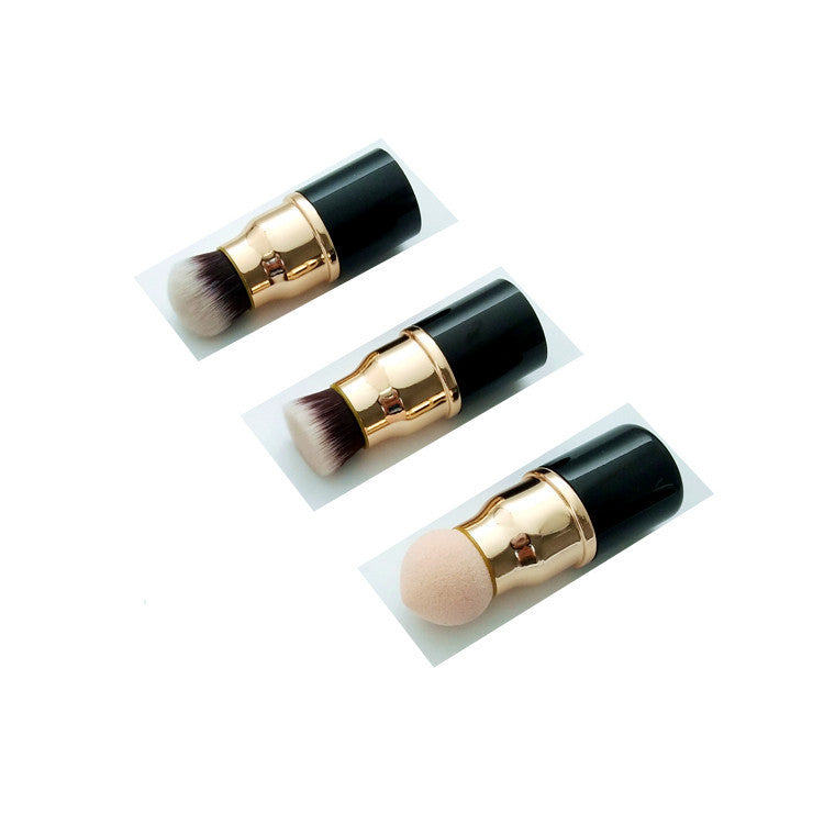 A Professional Three-In-One Makeup Brush Set - Featuring Nylon Bristles, ABS Plastic Handles, Oil-Free, Suitable for All Skin Types, Including Foundation Brush, Blush Brush, And Powder Brush, Perfect for Travel.