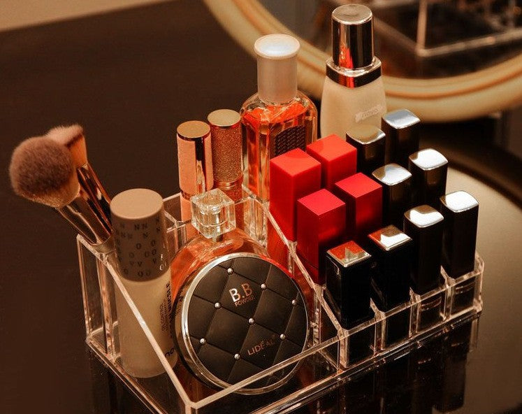 Makeup Organizer Acrylic 3 Pieces Cosmetic Storage Drawers Jewelry Display Box With 6 Drawers For Dresser, Bathroom, Vanity & Countertop Stackable Holder Christmas Gift