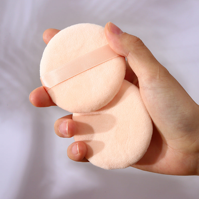 12pcs Premium Velvet Makeup Sponges - Fragrance-Free, Round Fluffy Powder Puffs for Loose & Foundation Application - Nude