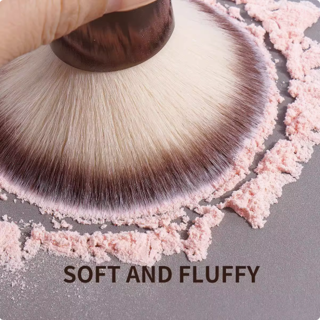 2pcs Face Brush, Foundation Brush, Blush Brush, Loose Powder Brush, Retractable Brush Rod, Aluminum Brush Rod, High Quality Makeup Brush, Holiday Gifts