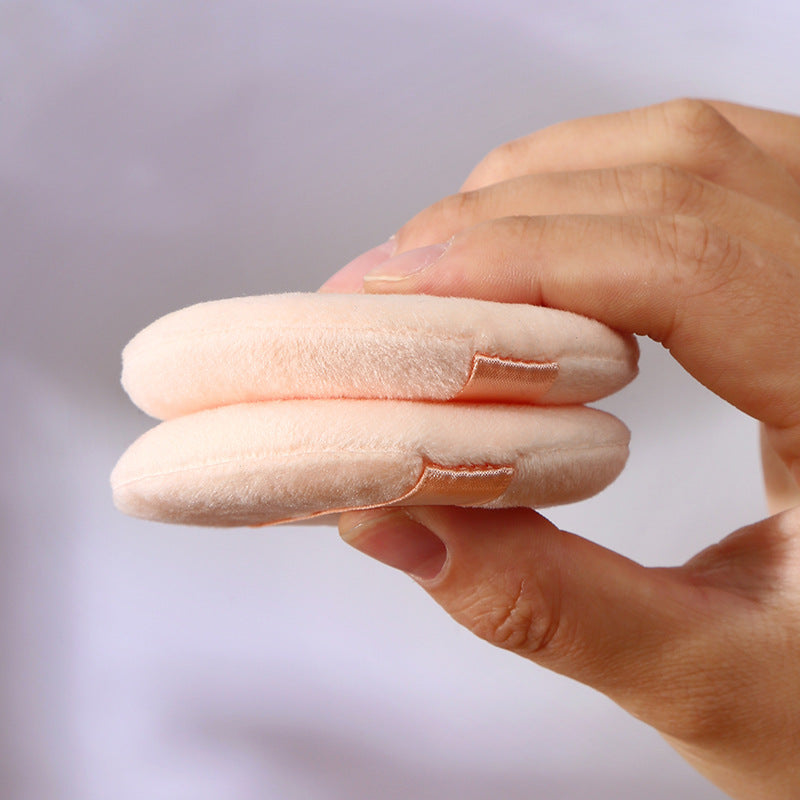 12pcs Premium Velvet Makeup Sponges - Fragrance-Free, Round Fluffy Powder Puffs for Loose & Foundation Application - Nude