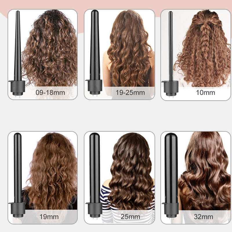 Hair Curling Wand 5 In 1 Hair Curlers Iron Set 1.25inch With 5 Ceramic Interchangeable Barrel For Long Short Hair Styling Tool 1inch Hairs Crimper For Women Gifts Birthday Christmas New Year Festival Hairstylist Essentials Styler Fast Heat Brush