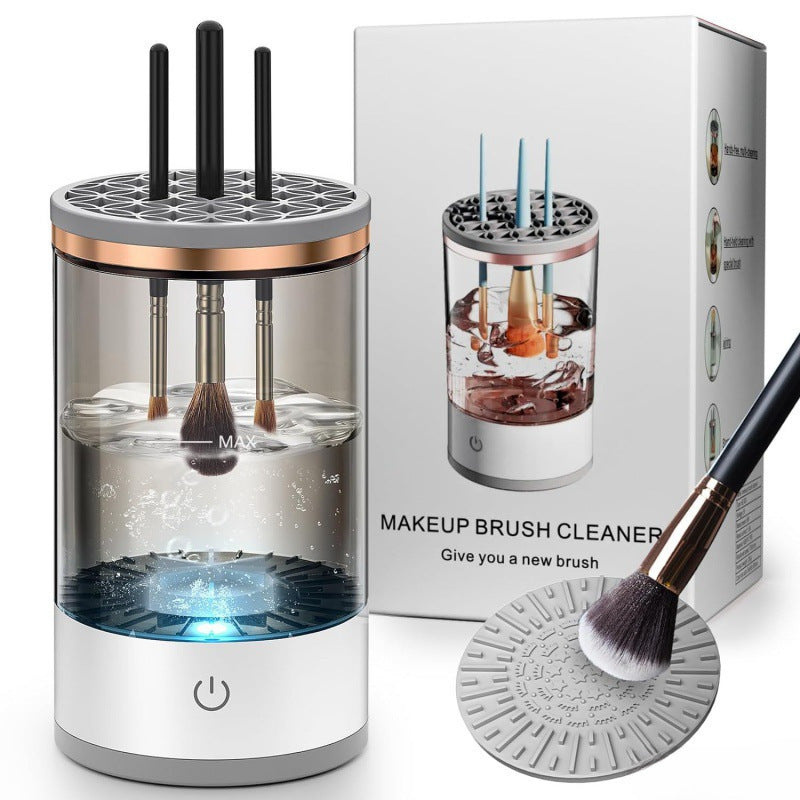USB Plug Portable Electric Makeup Brush Cleaner, With Rubber Makeup Machine Electric USB Quick Cleaner Cleaning Brush Collar Brush
