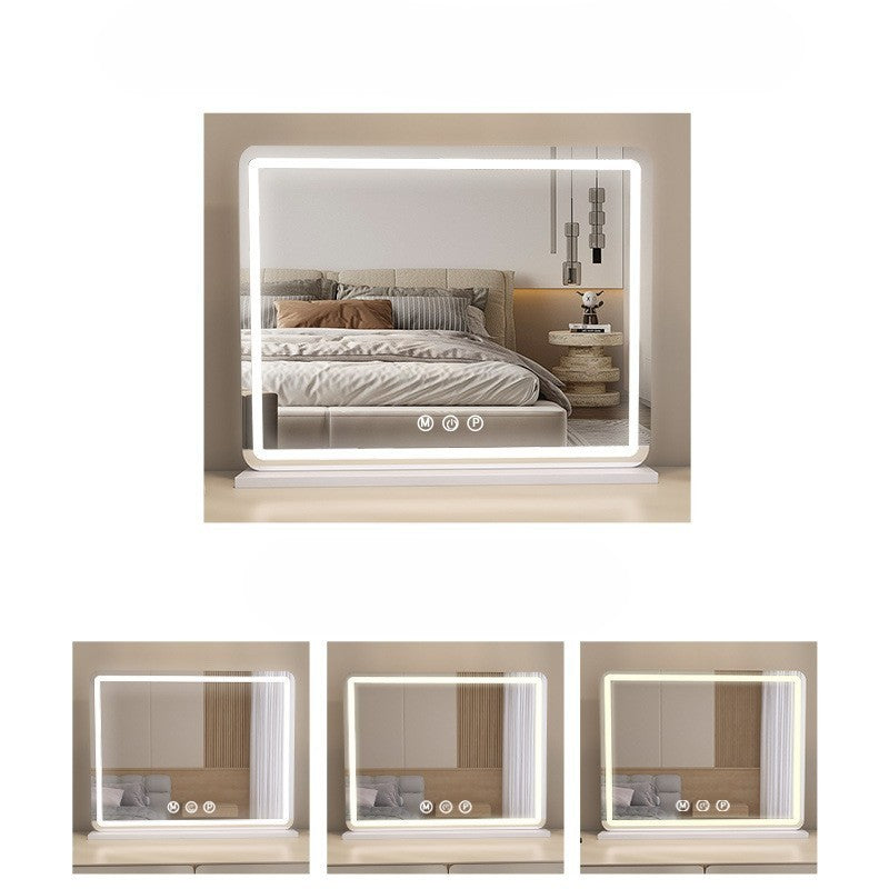Vanity Mirror with Lights, 32" x 22" LED Makeup Mirror, Lighted Makeup Mirror with Dimmable 3 Modes, Touch Screen Control Vanity Mirror Square Frame