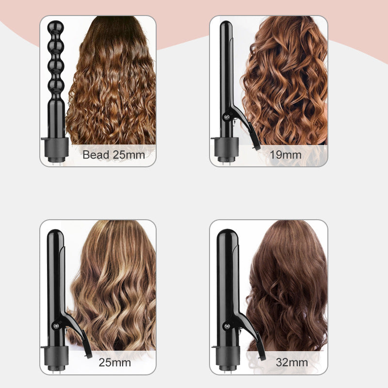 Hair Curling Wand 5 In 1 Hair Curlers Iron Set 1.25inch With 5 Ceramic Interchangeable Barrel For Long Short Hair Styling Tool 1inch Hairs Crimper For Women Gifts Birthday Christmas New Year Festival Hairstylist Essentials Styler Fast Heat Brush