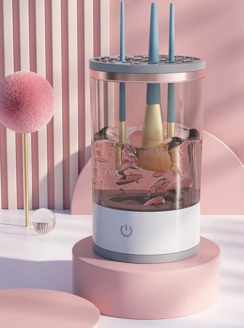 USB Plug Portable Electric Makeup Brush Cleaner, With Rubber Makeup Machine Electric USB Quick Cleaner Cleaning Brush Collar Brush