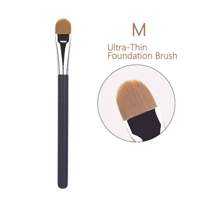 4pcs Soft Nylon Bristle Concealer Brush Set, Skin-Friendly Wooden Handle, Ultra-Fine Flat Head for Precision Application, Quick-Loading and Effective Coverage, Unscented Wand for Normal Skin