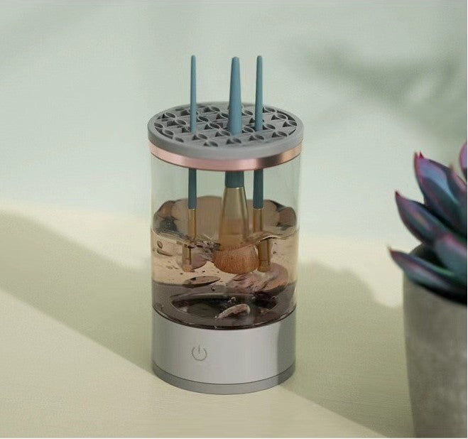 USB Plug Portable Electric Makeup Brush Cleaner, With Rubber Makeup Machine Electric USB Quick Cleaner Cleaning Brush Collar Brush