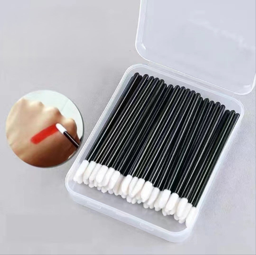 50pc Multi-Use Beauty Wand Set - Hygienic Unscented Lip & Eye Brushes For All Skin Types, Travel-Friendly