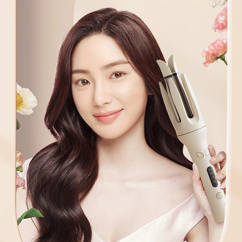 Automatic Hair Curler 28mm, 4 Temperature Settings, Rotating Curling Iron for Long Hair, Anti-Scald, 59.06-98.43inch Cord, 110V/220V, US Plug, with No Battery Required for Wet/Dry Use
