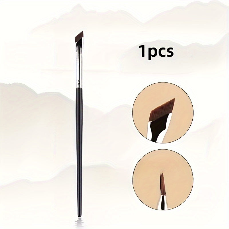 1/2/3pcs Multi-functional Ultra-thin Makeup Brushes with Oblique Angle, Fine Eyeliner Brush, Eyeshadow Brush, Angle Eyebrow Brush, Eye and Face Brush