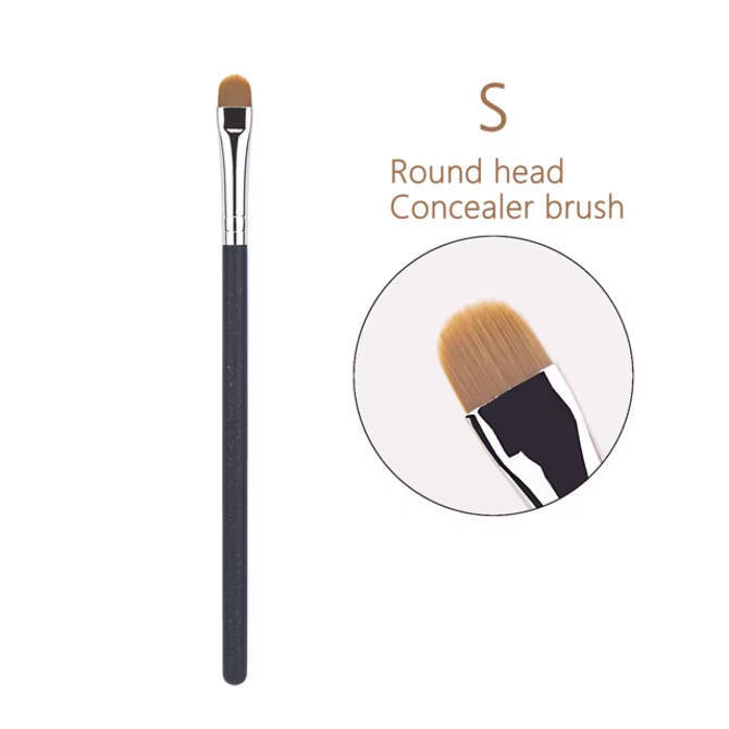 4pcs Soft Nylon Bristle Concealer Brush Set, Skin-Friendly Wooden Handle, Ultra-Fine Flat Head for Precision Application, Quick-Loading and Effective Coverage, Unscented Wand for Normal Skin
