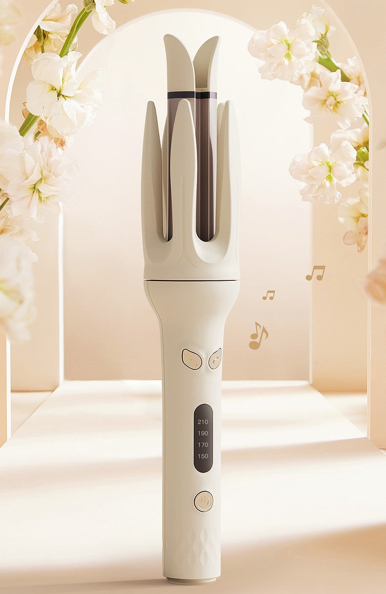 Automatic Hair Curler 28mm, 4 Temperature Settings, Rotating Curling Iron for Long Hair, Anti-Scald, 59.06-98.43inch Cord, 110V/220V, US Plug, with No Battery Required for Wet/Dry Use
