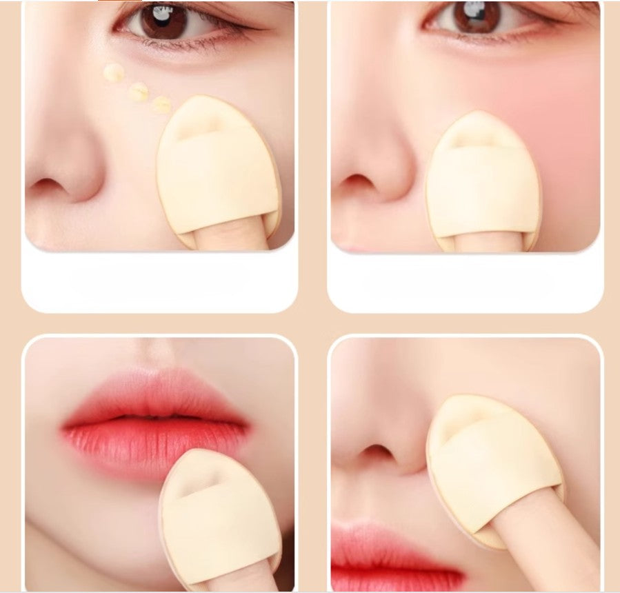 Watermelon Finger Puff 15-30-60pcs. Finger-shaped Air Cushion. Includes Air Cushion Powder Puff, Latex-free Mixed Sponge and Makeup Puff, for Liquid Foundation, Foundation, Concealer. Suitable for All Skin Types